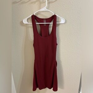 Outdoor Voices Mesh Maroon Athletic Dress